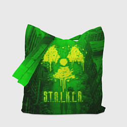 Сумка-шопер STALKER LOGO RADIATOIN NEON TOXIC, цвет: 3D-принт