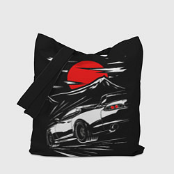 Сумка-шопер Toyota Supra: Red Moon, цвет: 3D-принт