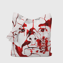 Сумка-шопер Декстер, портрет кровью, цвет: 3D-принт
