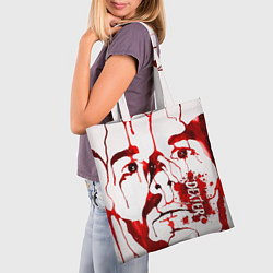 Сумка-шопер Декстер, портрет кровью, цвет: 3D-принт — фото 2