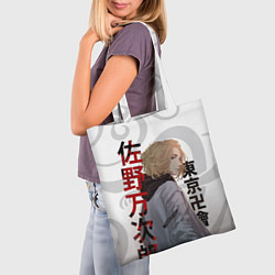 Сумка-шопер TOKYO REVENGERS MICKEY МАЙКИ ДРАКЕН ТАТУ, цвет: 3D-принт — фото 2