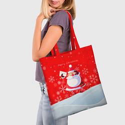 Сумка-шопер Дед Мороз с подарочным конвертом, цвет: 3D-принт — фото 2