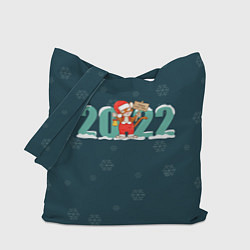 Сумка-шопер Новый год 2022 Год тигра, цвет: 3D-принт