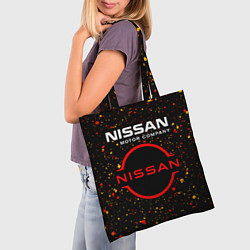Сумка-шопер NISSAN - Брызги, цвет: 3D-принт — фото 2