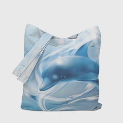 Сумка-шопер Дельфин в лазурном океане, цвет: 3D-принт