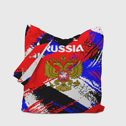 Сумка-шопер Russia Геометрия патриотизм, цвет: 3D-принт