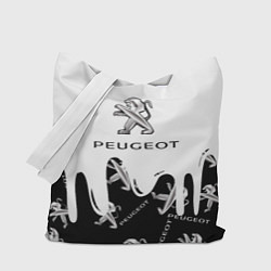 Сумка-шопер Peugeot подтёки паттерн, цвет: 3D-принт