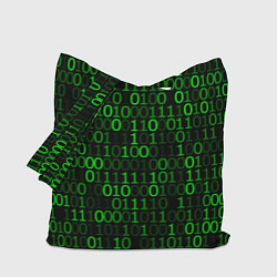 Сумка-шопер Бинарный Код Binary Code, цвет: 3D-принт