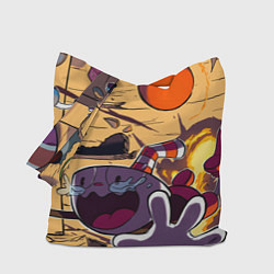 Сумка-шопер Взрыв Вернера Вермана Cuphead, цвет: 3D-принт