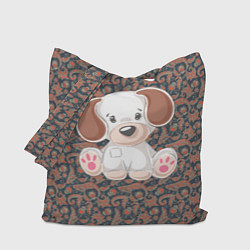 Сумка-шопер Маленькая белая собачка, цвет: 3D-принт