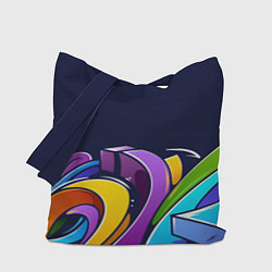 Сумка-шопер Цветное граффити, цвет: 3D-принт