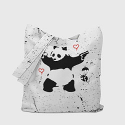 Сумка-шопер BANKSY БЭНКСИ панда, цвет: 3D-принт