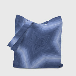 Сумка-шопер Синий звездный современный узор, цвет: 3D-принт
