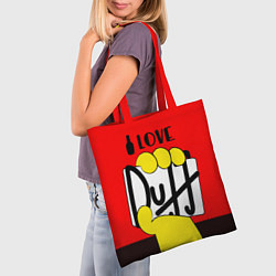 Сумка-шопер Love Duff, цвет: 3D-принт — фото 2