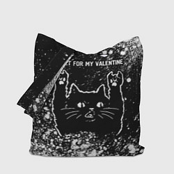 Сумка-шопер Bullet For My Valentine Rock Cat, цвет: 3D-принт