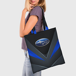 Сумка-шопер Спортивная броня Subaru, цвет: 3D-принт — фото 2
