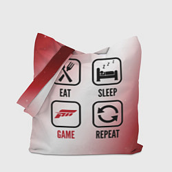 Сумка-шопер Eat Sleep Forza Horizon Repeat, цвет: 3D-принт