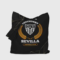 Сумка-шопер Лого Sevilla и надпись Legendary Football Club на, цвет: 3D-принт