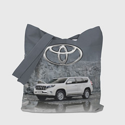 Сумка-шопер Toyota Land Cruiser на фоне скалы, цвет: 3D-принт