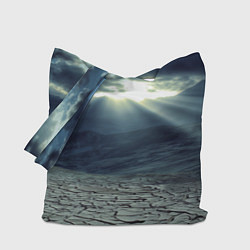 Сумка-шопер Трещины на земле пустыня, цвет: 3D-принт