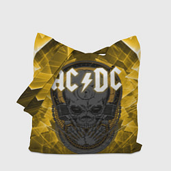 Сумка-шопер AC DC SKULL ROCK, цвет: 3D-принт
