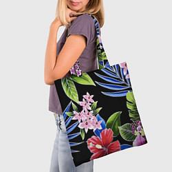 Сумка-шопер Floral vanguard composition Летняя ночь Fashion tr, цвет: 3D-принт — фото 2