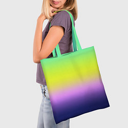 Сумка-шопер Разноцветный размытый фон градиент, цвет: 3D-принт — фото 2