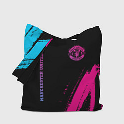 Сумка-шопер Manchester United Neon Gradient, цвет: 3D-принт