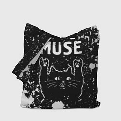 Сумка-шопер Группа Muse и Рок Кот, цвет: 3D-принт