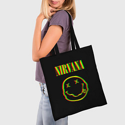 Сумка-шопер Nirvana глитч, цвет: 3D-принт — фото 2
