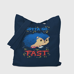Сумка-шопер Little Sonic gotta go fast, цвет: 3D-принт