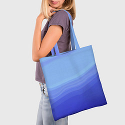 Сумка-шопер Blue abstract pattern, цвет: 3D-принт — фото 2