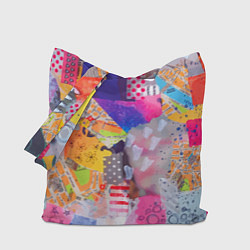 Сумка-шопер Patchwork quilt Fashion trend, цвет: 3D-принт