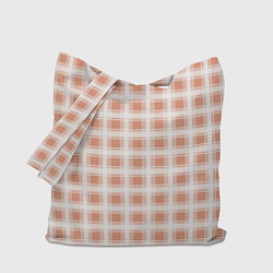 Сумка-шопер Light beige plaid fashionable checkered pattern, цвет: 3D-принт