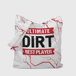 Сумка-шопер Dirt: красные таблички Best Player и Ultimate, цвет: 3D-принт