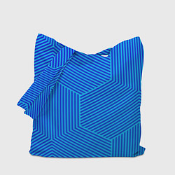 Сумка-шопер Blue geometry линии, цвет: 3D-принт