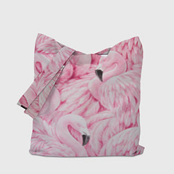 Сумка-шопер Pink Flamingos, цвет: 3D-принт