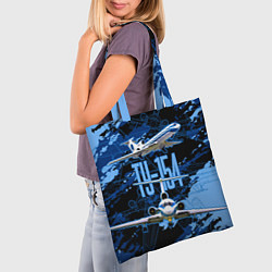 Сумка-шопер Ту-154 Пассажирский авиалайнер, цвет: 3D-принт — фото 2