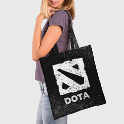 Сумка-шопер Dota с потертостями на темном фоне, цвет: 3D-принт — фото 2