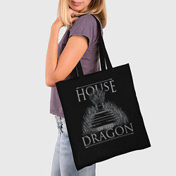 Сумка-шопер Дом Дракона Железный Трон, цвет: 3D-принт — фото 2
