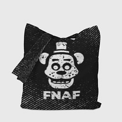Сумка-шопер FNAF с потертостями на темном фоне, цвет: 3D-принт