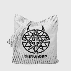 Сумка-шопер Disturbed с потертостями на светлом фоне, цвет: 3D-принт