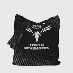 Сумка-шопер Tokyo Revengers с потертостями на темном фоне, цвет: 3D-принт