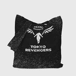Сумка-шопер Tokyo Revengers с потертостями на темном фоне, цвет: 3D-принт