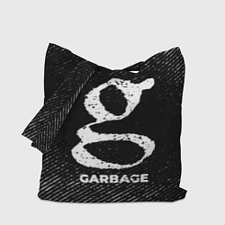 Сумка-шопер Garbage с потертостями на темном фоне, цвет: 3D-принт