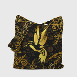 Сумка-шопер Золотая колибри, цвет: 3D-принт