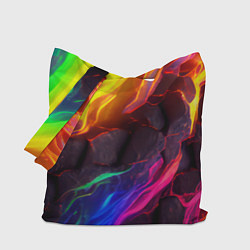 Сумка-шопер Neon rainbow lava, цвет: 3D-принт