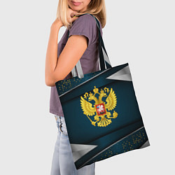 Сумка-шопер Russia - dark abstract, цвет: 3D-принт — фото 2