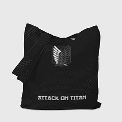 Сумка-шопер Attack on Titan японский шрифт: символ, надпись, цвет: 3D-принт