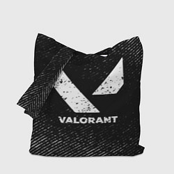 Сумка-шопер Valorant с потертостями на темном фоне, цвет: 3D-принт